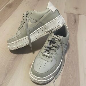 Green/Grey Neutral Nike AirForce 1 Sneakers